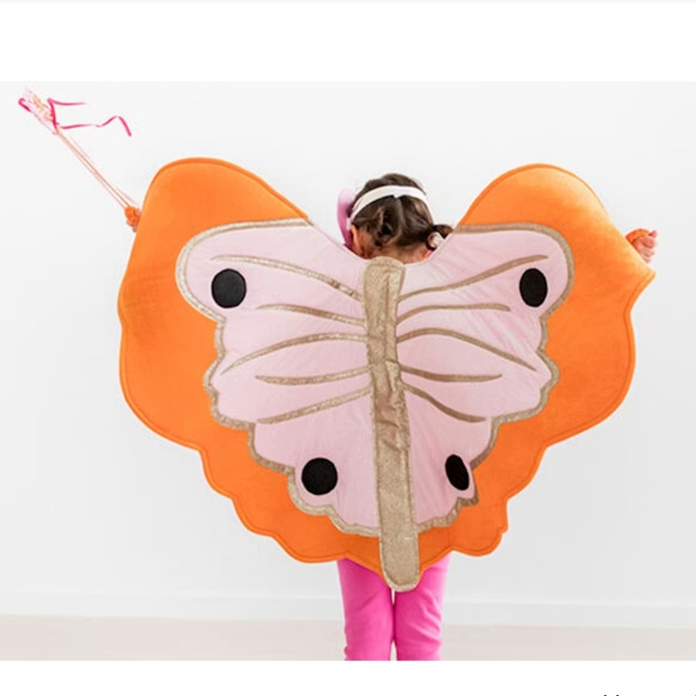 Hanna Andersson Butterfly Kids Cape & Mask - Picture 2 of 10